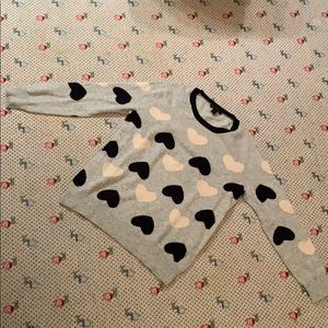 Grey heart J Crew sweater